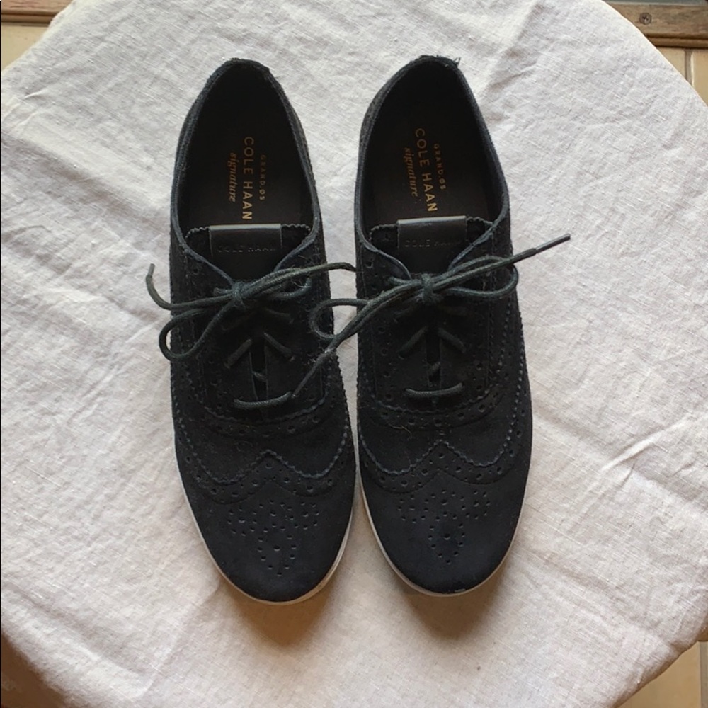 Cole Haan black suede sneaker size 7